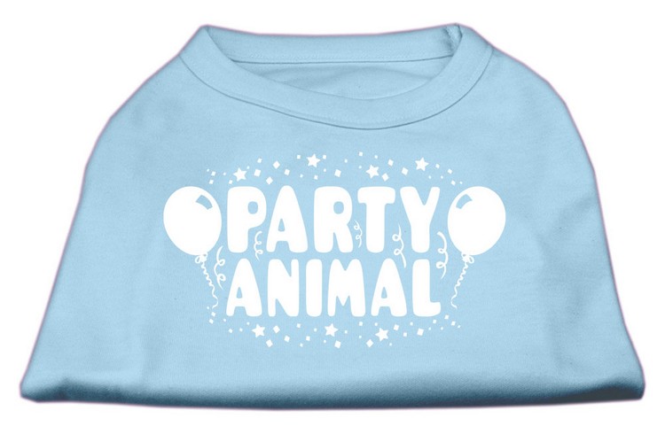 Party Animal Screen Print Shirt Baby Blue XS